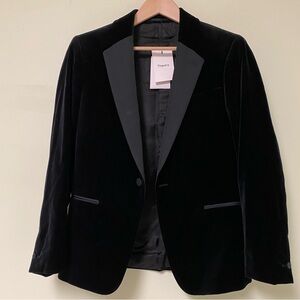 Theory Men's Elegant Black Velvet Blazer
